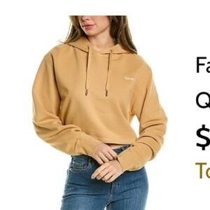Favorite Daughter The Sara High Waist Joggers tan and sweatshirt